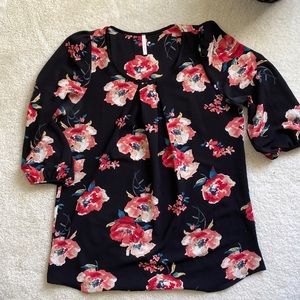 Cool Melon Floral Blouse